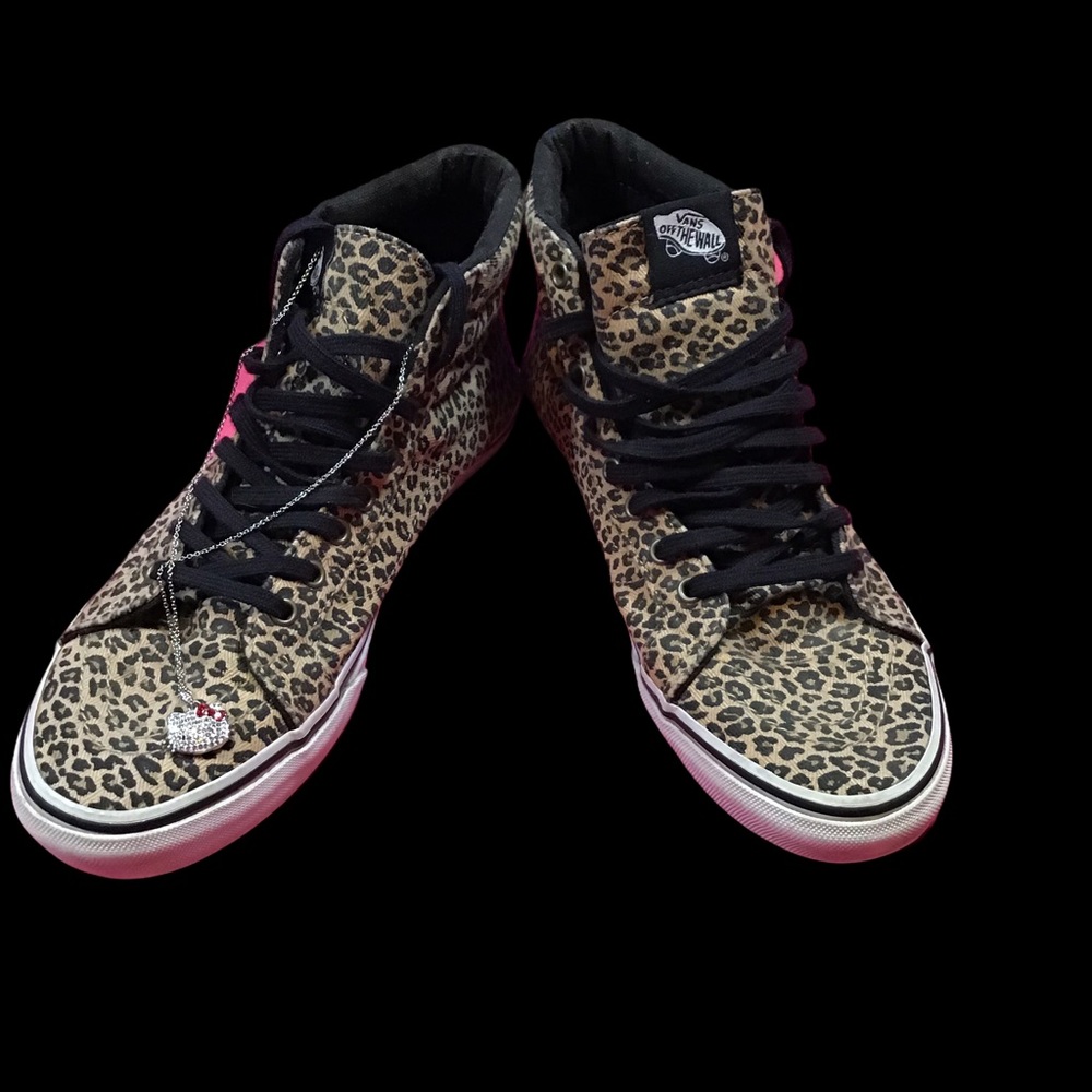 Vans Off The Wall Leopard SK8-Hi Slim Sneaker 8.5 - Picture 3 of 11